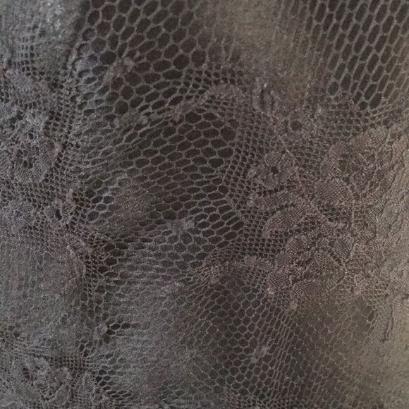 LAUNDRY Black Lace Overlay Spaghetti Strap Cocktail Dress Size 4 - Picture 4 of 6